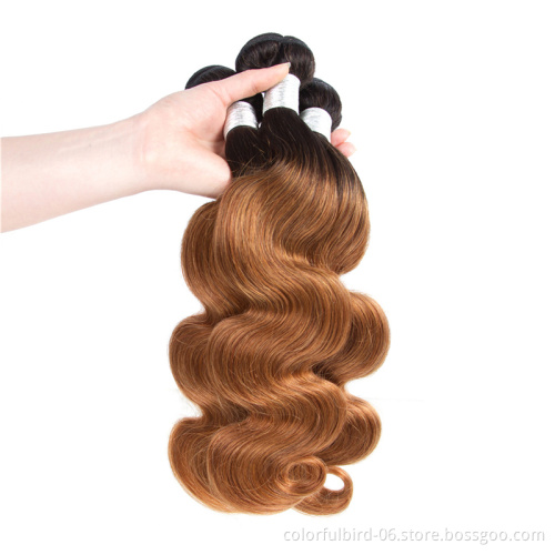 Ombre Brazilian Body Wave bundles 100% Human Hair 22 26 30inch 1B/30 Colored For Black Women Remy hair